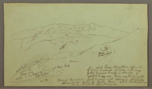 Zeichnung, Gebirgskette, Mai möglicherweise 1868 von Frederic Edwin Church
