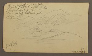 Zeichnung, Gebirgskette, Toluca; Rückseite: Gebirgskette, Toluca, 7. Januar 1885 von Frederic Edwin Church