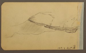 Zeichnung, Bergseite, Turm; Rückseite: Bergseite, 1889 von Frederic Edwin Church