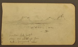 Zeichnung, Berge; Rückseite: Vorgebirge & Gebirgskette, 21. Dezember 1885 von Frederic Edwin Church