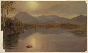 Zeichnung, Berge Katahdin und Turner vom Lake Katahdin, Maine, 1855–60