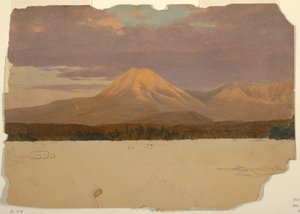 Zeichnung, Mt. Katahdin vom Lake Katahdin, 1878