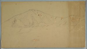 Zeichnung, Mt. Katahdin von Südosten; Verso: Mt. Katadhin, 1876–78 von Frederic Edwin Church