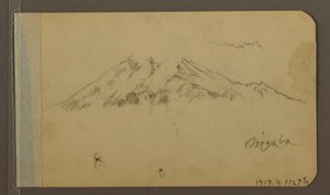 Gipfel des Orizaba, Figur; Verso: Ebene und Bergketten, 1889 von Frederic Edwin Church
