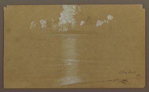 Meereslandschaft, Bloxburgh; Verso: Hügel und Meer, August 1865 von Frederic Edwin Church