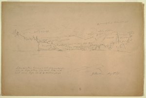 Ufer des Sees und Vorgebirge des Mount Katahdin, 29. August 1856