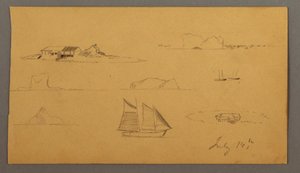 Zeichnung, Skizzen aus Labrador, möglicherweise 14. Juli 1859