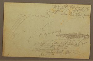Himmelsstudie, Bergkämme, Regenbogen, 1860er Jahre von Frederic Edwin Church
