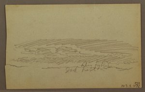 Himmelsstudie, Bergkämme, Regenbogen, 1860er Jahre