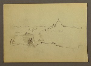 Petersdom von Norden gesehen gegen die Hügel und Skyline von Rom, Januar 1869