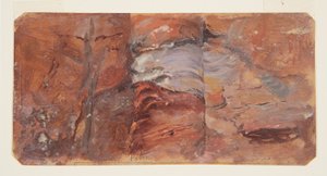 Studie von Felsen, Petra, Februar 1868 von Frederic Edwin Church