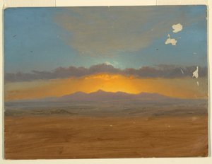 Zeichnung, Sonnenuntergang, 1865–66