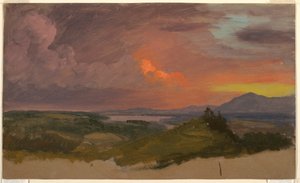 Sonnenuntergang im Hudson Valley von Frederic Edwin Church