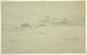 Zeichnung, Tempel, Baalbek, 6. Mai 1868 von Frederic Edwin Church