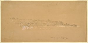 Terrapin Rocks und der östliche Teil von Goat Island vom kanadischen Ufer, August 1858