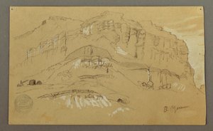 El Yemen Tal, Arabien: Felswand von Frederic Edwin Church