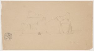 Schwimmender Eisberg mit Segelboot von Frederic Edwin Church