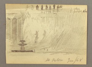 Brunnen auf dem Platz des Petersdoms, Rom, Italien