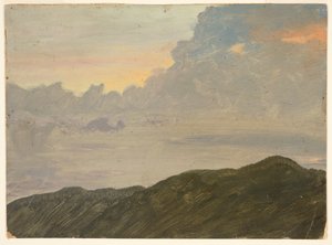 Hügel und Wolken