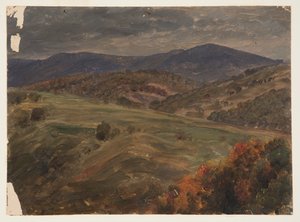 Hügelige Landschaft, Frühherbst
