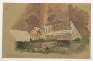 Innenraum des Bacchustempels, Baalbek von Frederic Edwin Church