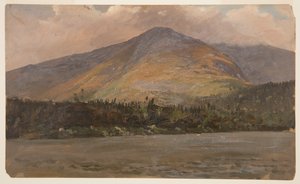 Mt. Katadhin, zeigt Pomola und das große Becken vom Sandy Bottom Pond aus von Frederic Edwin Church