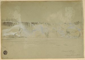 Niagarafälle im Schnee, vom Nordwesten