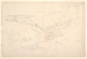 Skizze einer Catskill-Landschaft (Ansicht des Kaanterkill) von Frederic Edwin Church