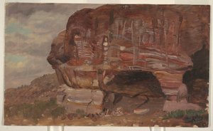 Studie eines zoomorphen Felsens, Petra