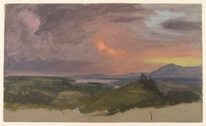 Sonnenuntergang im Hudson Valley von Frederic Edwin Church