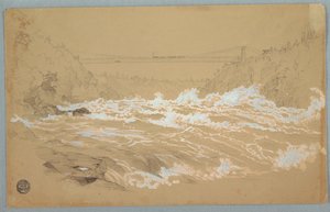 Die Schlucht, Niagara, Blick auf die Hängebrücke