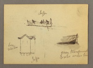 Zwölf Figurenskizzen, Joffa, Palästina von Frederic Edwin Church