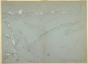 Tal Landschaft mit schneebedeckten Gipfeln, Berner Alpen, Schweiz, Teil 1
