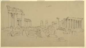 Ansicht des Parthenon und umliegender Ruinenfragmente von Westen, Athen, Griechenland von Frederic Edwin Church