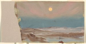 Winterlandschaft mit Vollmond von Frederic Edwin Church