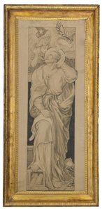 St. Matthäus: Entwurf für ein Buntglasfenster von Frederic James Shields