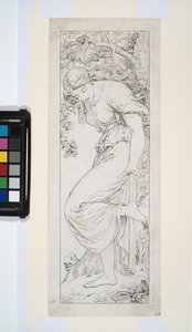 "Der boshafte Schwätzer," Studie für die Kapelle der Himmelfahrt, undatiert von Frederic James Shields