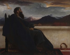 David: "Oh, dass ich Flügel wie eine Taube hätte! Dann würde ich wegfliegen und ruhen." Psalm 55:6, 1865 von Frederic Leighton