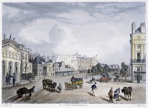 Der Boulevard du Temple - in Paris en 1832 von Martens von Frederic Martens