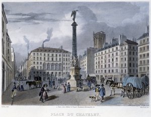 Place du Chatelet - in „Paris en 1832“ von Martens von Frederic Martens