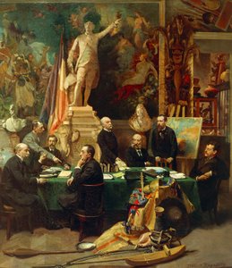 Jules Ferry empfängt die Delegierten der Kolonien im November 1892, Gemälde von Frederic Regamey von Frederic Regamey