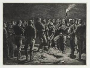 Die Apache-Kampagne – Beerdigung von Hatfields Männern, aus Harpers Weekly, veröffentlicht 1886 von Frederic Remington