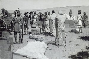 Der Dolmetscher winkte dem Jüngling, ca. 1900