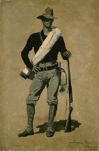 US-Soldat, Spanisch-Amerikanischer Krieg (Ein erstklassiger Kämpfer) 1899 von Frederic Remington