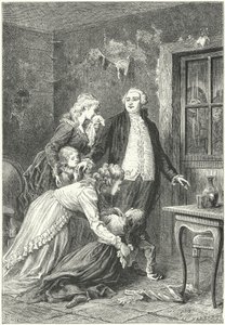 Ludwig XVI. verabschiedet sich vor seiner Hinrichtung von seiner Familie von Frederic Theodore (after) Lix