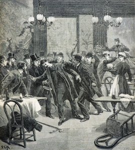 Angriff des Anarchisten Leauthier von Frederic Theodore Lix