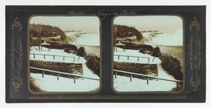 Winter Niagara Fälle, Gesamtansicht von der amerikanischen Seite von Frederic and William Langenheim