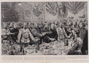 Auld Lang Syne, das Abschiedsessen für die HAC-Batterie der City of London Imperial Volunteers von Frederic de Haenen