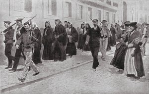 Nonnen unter republikanischem Schutz während der Revolution von Frederic de Haenen