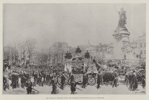 Das Begräbnis von Präsident Faure, der Zug passiert die Place de la République von Frederic de Haenen